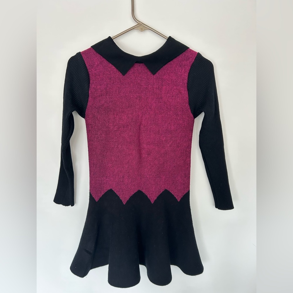 Black And Purple Flared Sweater Dress Size S